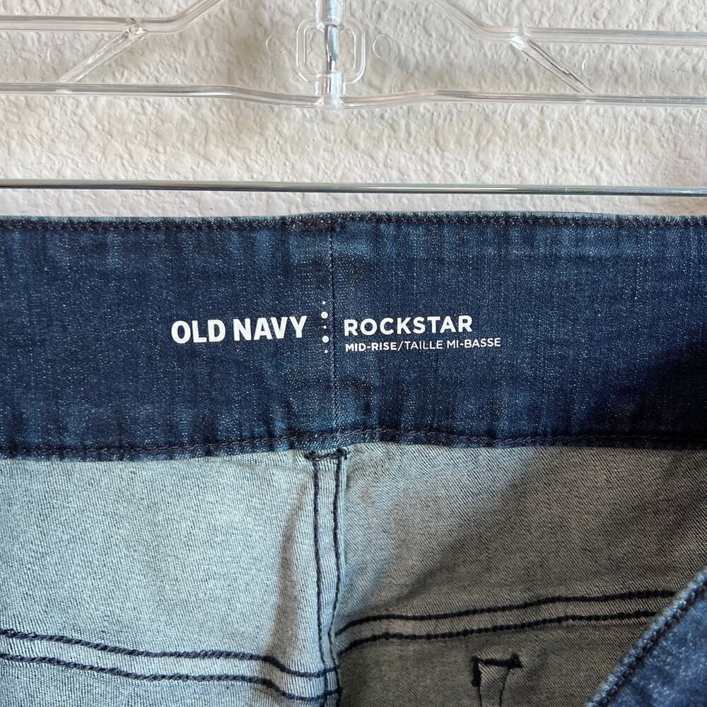 New Old Navy Rockstar Jeans Women's 24 Plus Short Skinny Mid Rise Sculpt Stretch - Picture 7 of 9